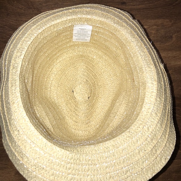 Straw lightweight fedora hat with black band - Picture 5 of 5